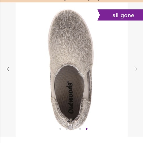 Gray Hide Cut-Out Zip Wedge Sneaker - Women - Picture 2 of 5